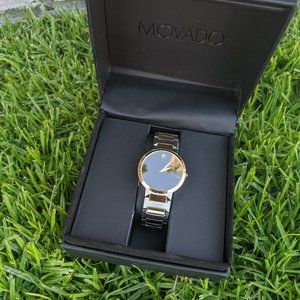 Movado Temo Gold Black Dial Men's Watch